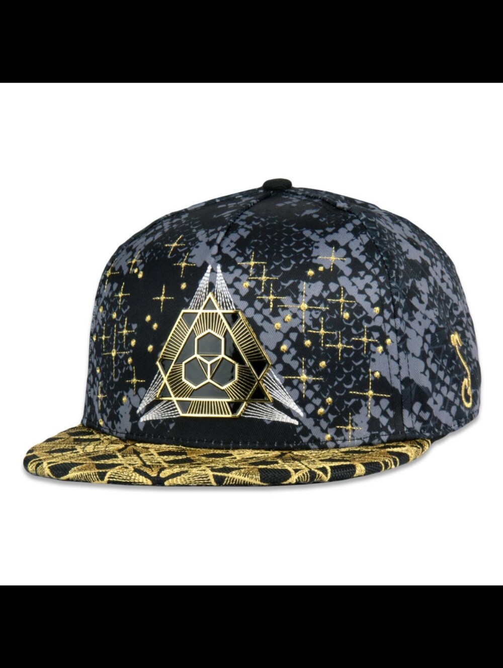🌹💀Grassroots California: Celestial Serpent V2 Black Snapback Hat💀🌹